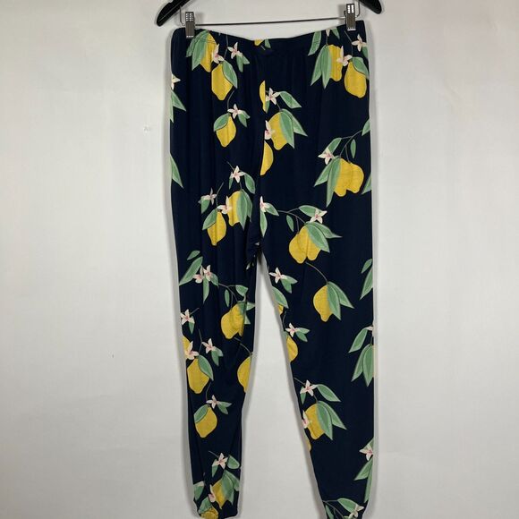 Soma‎ Cool Nights Pajama Pants Medium Jogger Citrus Pockets Lemon Lounge Cozy - Picture 6 of 8